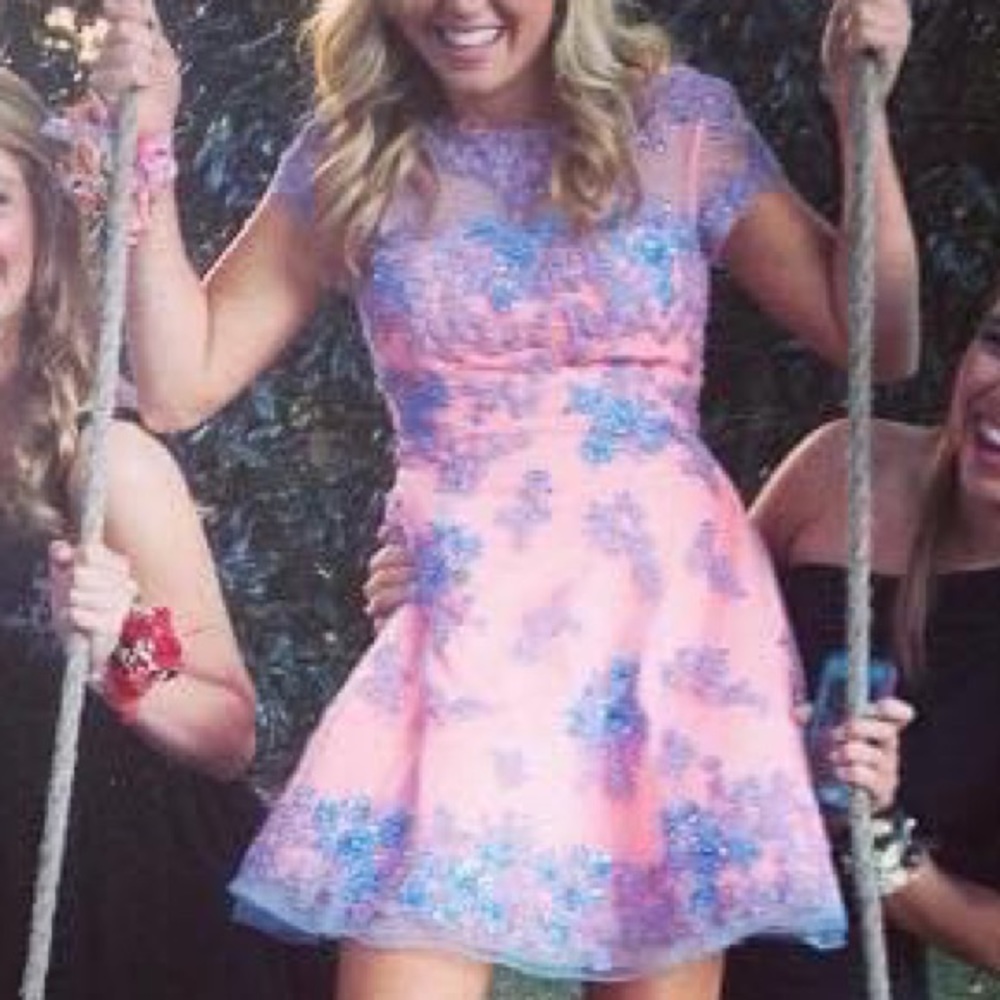 Pink & Blue Flower Sadie Robertson & Sherri Hill Dress
